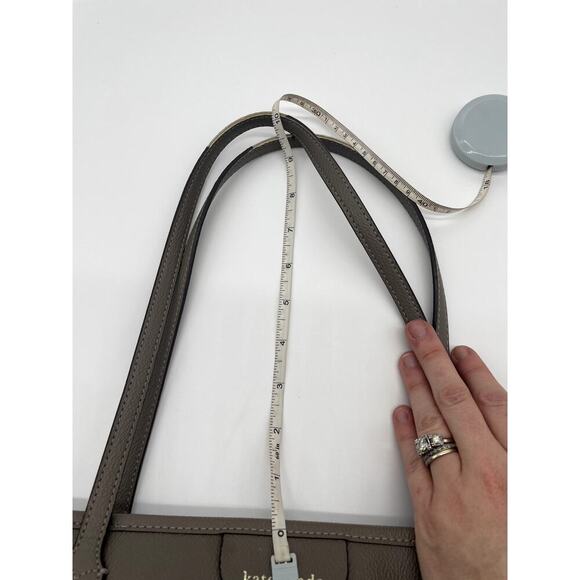 Kate Spade Lori Tote Thunder Cloud Gray Large Handbag Purse Office Quiet‎ Luxury - Picture 14 of 16